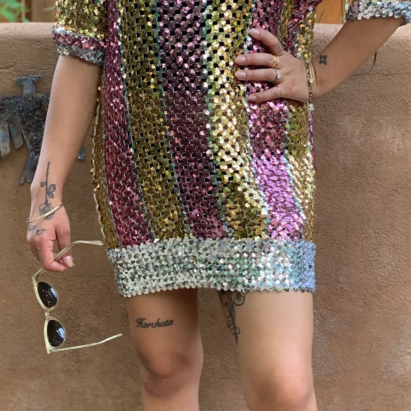 Lilli Diamond of California Vintage 1970s Sequin Disco Mini Dress - Picture 13 of 13